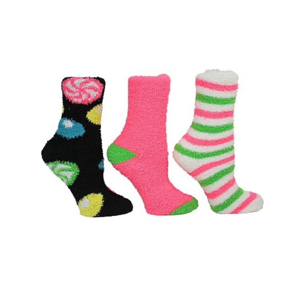 3 Pack BETSEY JOHNSON Cozy Crew Socks Gift Box Set - Picture 4 of 6